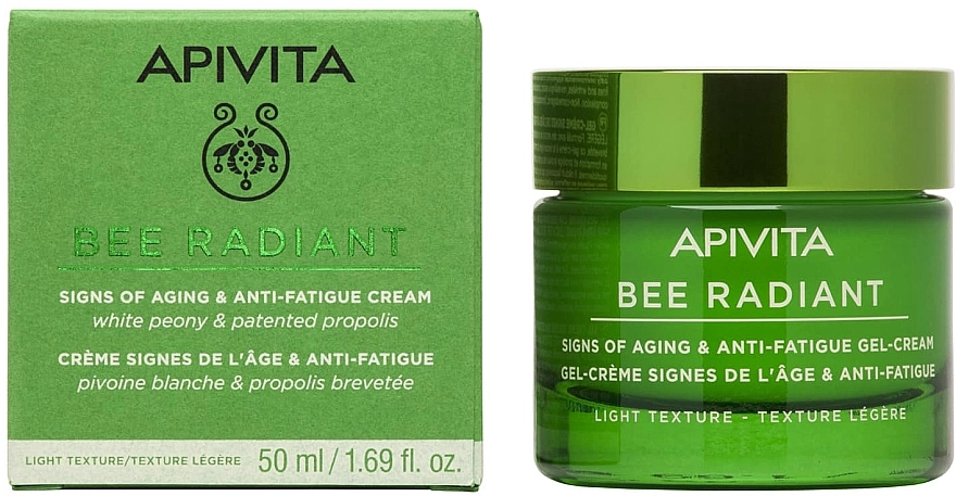 Apivita Гель-крем для обличчя Bee Radiant Signs of Aging & Anti-Fatigue Gel-Cream Light Texture - фото N1