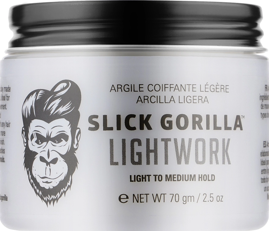 Slick Gorilla Глина для укладання волосся середньої фіксації Lightwork - фото N1