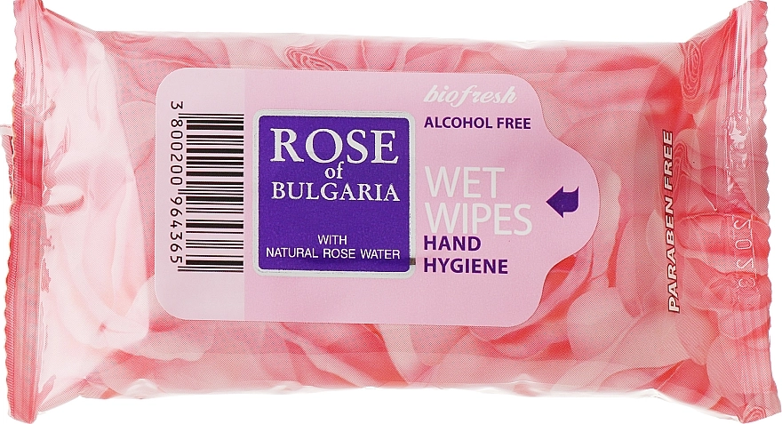 BioFresh Вологі серветки Rose Of Bulgaria Hand Hygiene Wet Wipes - фото N1