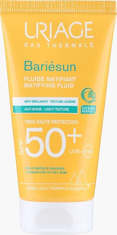 Uriage Солнцезащитный матирующий флюид Bariésun Mat Fluide SPF50+ - фото N1