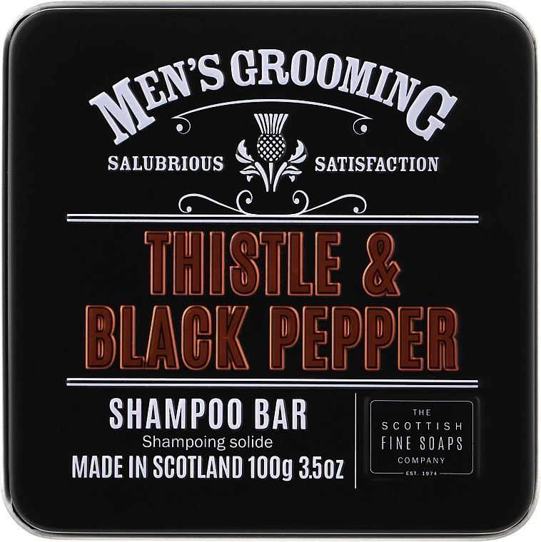 Scottish Fine Soaps Шампунь для волос "Чертополох и черный перец" Mens Grooming Thistle & Black Pepper Shampoo Bar - фото N1