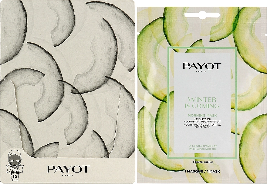Payot Тканинна маска живильна заспокійлива для сухої й дуже сухої шкіри з екстрактом авокадо Morning Mask Winter is comming - фото N3