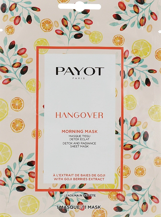 Payot Детокс-маска для сияния кожи Hangover Morning Mask Detox and Radiance Sheet Mask - фото N1