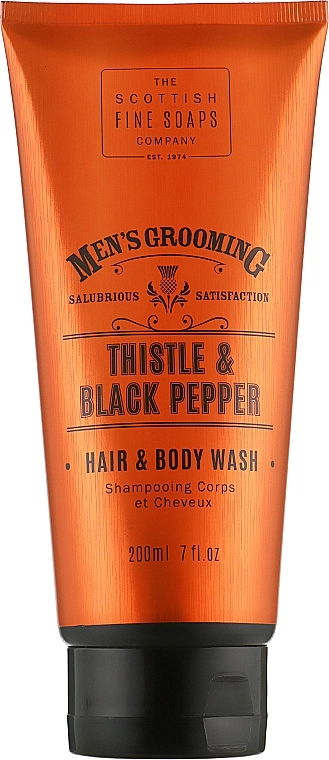 Scottish Fine Soaps Шампунь-гель для душу Men's Thistle & Black Pepper Hair Body Wash - фото N1