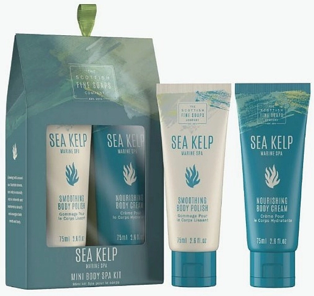 Scottish Fine Soaps Набор Sea Kelp Mini Body Spa Kit (b/cr/75ml + b/peel/75ml) - фото N1