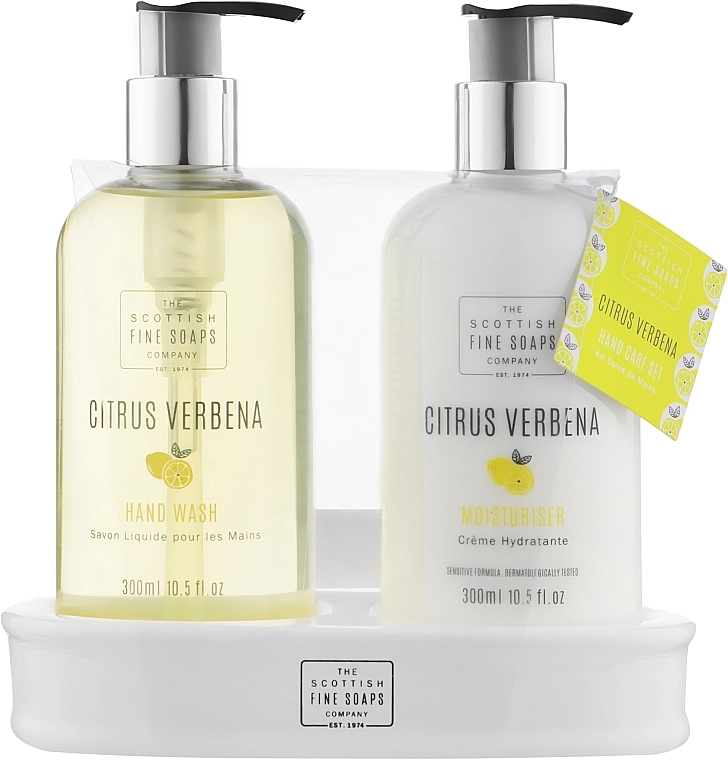 Scottish Fine Soaps Набор Citrus Verbena Hand Care Set (h/soap/300ml + h/cr/300ml) - фото N1