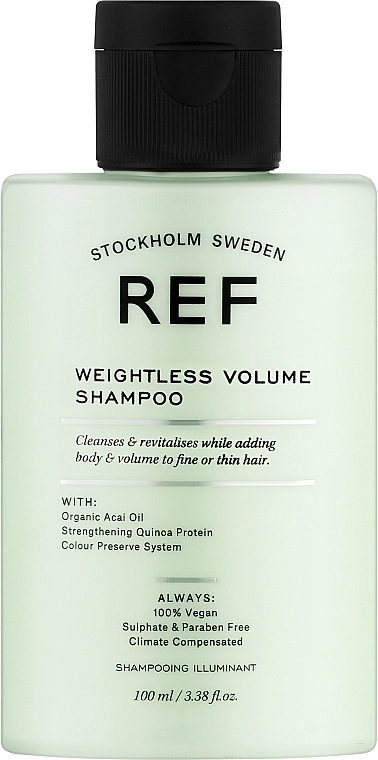 REF Шампунь для объема волос рН 5.5 Weightless Volume Shampoo (мини) - фото N1