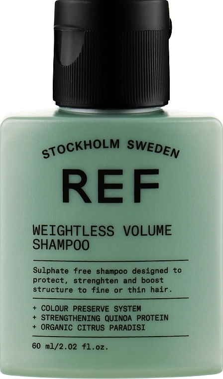 REF Шампунь для объема волос рН 5.5 Weightless Volume Shampoo (мини) - фото N2