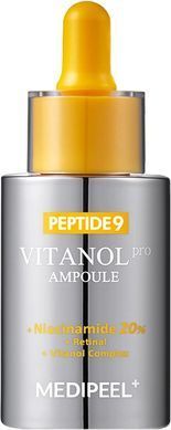 Освітлююча сироватка з ніацинамідом, вітамінами та пептидами - Medi Peel Peptide 9 Vitanol Ampoule PRO, 30 мл