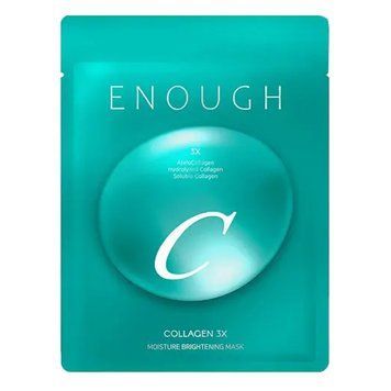 [ENOUGH] Тканинна маска освітлююча з колагеном Collagen 3X Moisture Brightening Sheet Mask, 1 шт