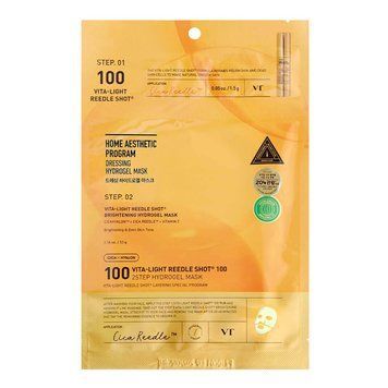 [VT COSMETICS] Маска гидрогелевая осветляющая VITA-LIGHT REEDLE SHOT 100 2STEP HYDROGEL MASK, 1,5 g + 33 g