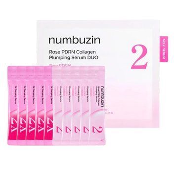 Набор сывороток &ndash; NUMBUZIN No.2 Rose PDRN Collagen Plumping Serum Duo, 10 шт по 1.2 мл
