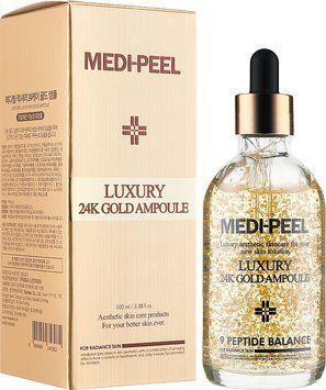 Антиоксидантна сироватка із золотом для сяйва та пружності шкіри - Medi Peel Luxury 24K Gold Ampoule, 100 мл
