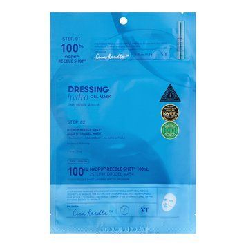[VT COSMETICS] Маска гидрогелевая увлажняющая для лица со спикулами HYDROP REEDLE SHOT 100hL 2STEP HYDROGEL MASK, 1 шт