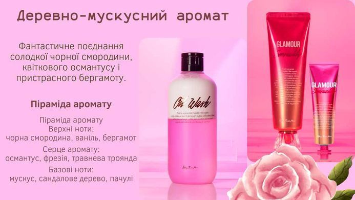 Крем для тела Kiss by Rosemine с цветочным и древесно-мускусным ароматом Fragrance Cream Glamour Sensuality 140 мл