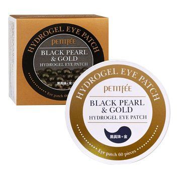 Гидрогелевые патчи для глаз с золотом и черным жемчугом Petitfee&Koelf Black Pearl&Gold Hydrogel Eye Patch 60 шт