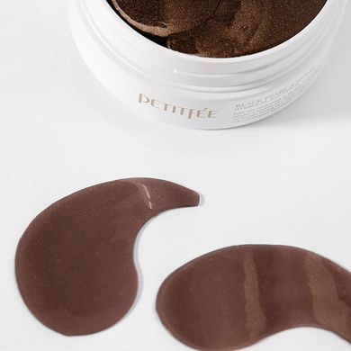 Гидрогелевые патчи для глаз с золотом и черным жемчугом Petitfee&Koelf Black Pearl&Gold Hydrogel Eye Patch 60 шт