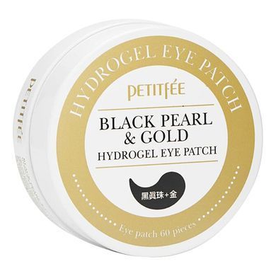 Гидрогелевые патчи для глаз с золотом и черным жемчугом Petitfee&Koelf Black Pearl&Gold Hydrogel Eye Patch 60 шт