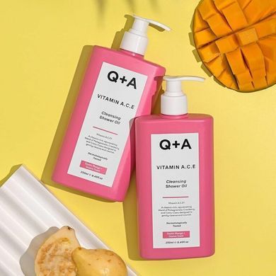Вітамінізована олія для душу - Q+A Vitamin A.C.E Cleansing Shower Oil, 250 мл (до 10.2026)