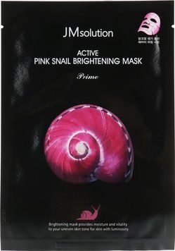 Тканевая маска с муцином улитки JMsolution Active Pink Snail Brightening Mask Prime, 1шт