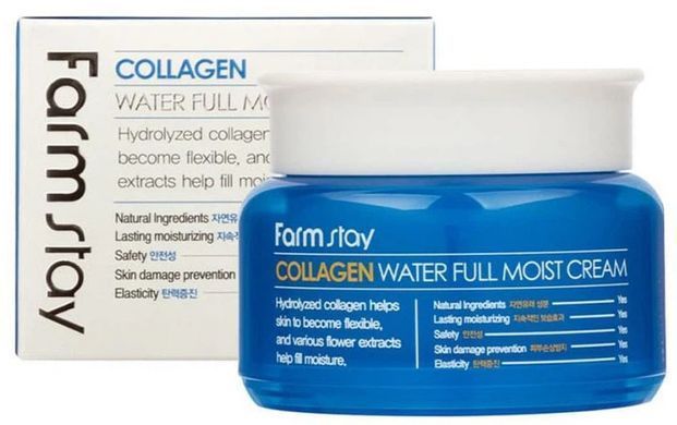 Крем для лица коллагеновый омолаживающий с цветочными экстрактами - FarmStay  Collagen Water Full Moist Cream, 100 мл