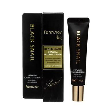 Сыворотка-роллер для кожи вокруг глаз - FarmStay Black Snail Premium Rolling Eye Serum, 25 мл