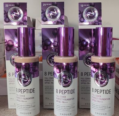 Тональний крем з пептидами - Enough 8 peptide Full Cover Perfect Foundation SPF 50+ PA+++ тон 13, 100 мл