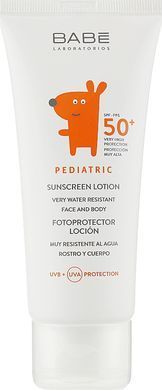 Детский солнцезащитный лосьон для лица и тела c SPF 50+ - BABE Laboratorios PEDIATRIC Sunscreen Lotion SPF50+, 100 мл