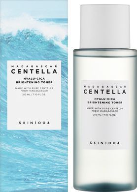 Освітлюючий тонер з гіалуроновою кислотою та центеллою - SKIN1004 Madagascar Centella Hyalu-Cica Brightening Toner, 210ml