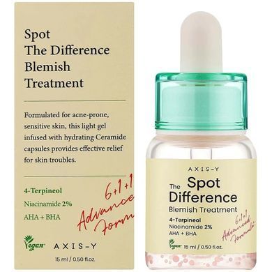 Точечная сыворотка для лечения акне - AXIS-Y Spot the Difference Blemish Treatment, 15 мл