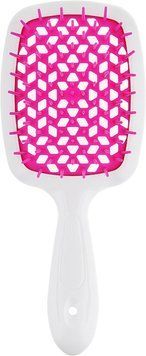 Расческа для волос Janeke Superbrush, белая с малиновым