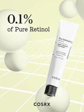 Крем против первых возрастных изменений с 0.1% ретинола - COSRX The Retinol 0.1 Cream, 20 мл