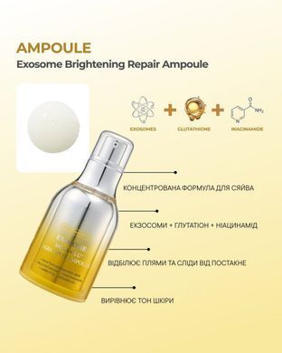 Освітлююча сироватка проти пігментних плям з екзосомами - APOTHE Exosome Mela-Glu Dark Spot Ampoule, 30 мл