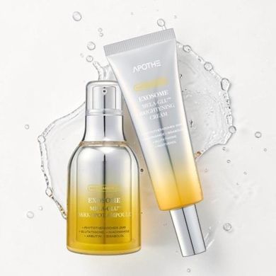 Освітлююча сироватка проти пігментних плям з екзосомами - APOTHE Exosome Mela-Glu Dark Spot Ampoule, 30 мл