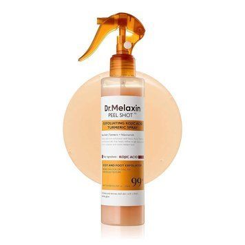 Отшелушивающий спрей с коевой кислотой и куркумой - Dr. Melaxin Peel Shot Kojic Acid Turmeric Body Exfoliator Spray, 200 мл