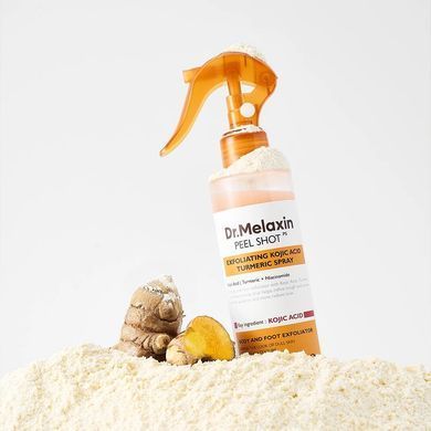 Отшелушивающий спрей с коевой кислотой и куркумой - Dr. Melaxin Peel Shot Kojic Acid Turmeric Body Exfoliator Spray, 200 мл