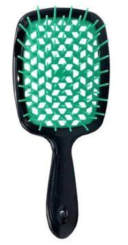 Расческа черная с бирюзовым маленькая - Janeke SMALL SUPER BRUSH