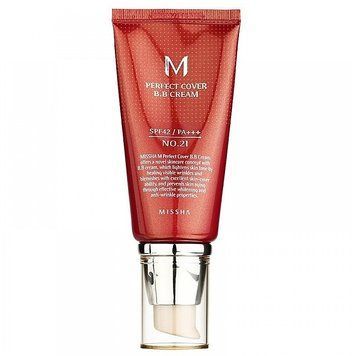 BB крем з ідеальним покриттям - Missha Perfect Cover BB Cream SPF42/PA++, 21 тон - light beige, 50 мл