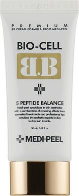 Увлажняющий водостойкий BB-крем для лица с сияющим финишем - Medi Peel Bio-Cell BB Cream, 50 мл