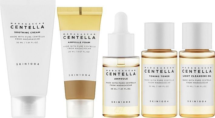 Набор успокаивающих средств с центеллой - SKIN1004 Madagascar Centella Travel Kit, 5 продуктов