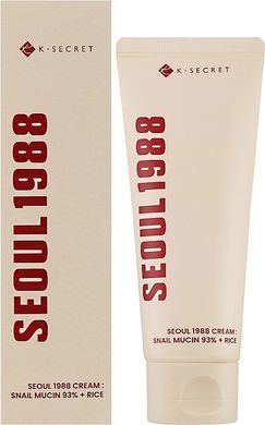 Зволожуючий крем з муцином равлика та рисом - K-Secret Seoul 1988 Cream Snail Mucin 93% + Rice, 100 мл