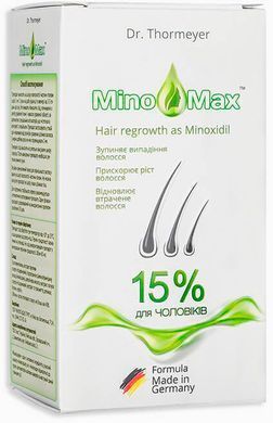 Лосьон для стимуляции роста и против выпадения волос для мужчин MinoMax 15% Hair Regrowth Lotion, 60 мл