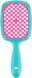 Гребінець для волосся Janeke Small Superbrush, бірюзовий з рожевим (Маленький)
