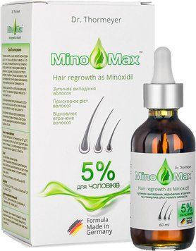Лосьон для стимуляции роста и против выпадения волос для мужчин MinoMax 5% Hair Regrowth Lotion, 60 мл
