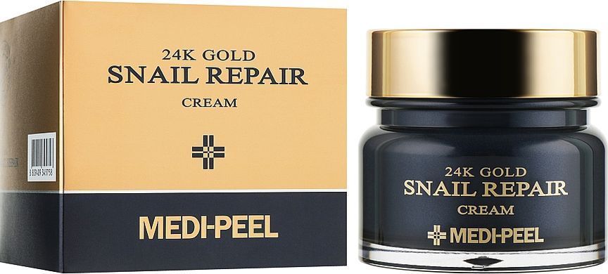 Крем для лица с коллоидным золотом и муцином улитки - Medi Peel 24k Gold Snail Repair Cream, 50 мл