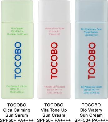 Зволожуючий сонцезахисний крем - TOCOBO Bio Watery Sun Cream SPF50+ PA++++, 50 мл