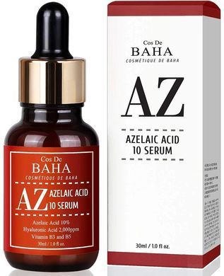 Сыворотка против акне и розацеа с азелаиновой кислотой 10% - Cos De Baha AZ Azelaic Acid 10 Serum, 30 мл