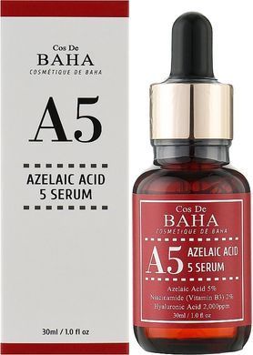 Сыворотка против акне и розацеа с азелаиновой кислотой 5% - Cos De Baha A5 Azelaic Acid 5 Serum, 30 мл