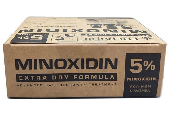 Набор лосьонов против выпадения волос c миноксидилом 5% на 3 месяца - FOLIXIDIL 5% Set - Minoxidin for Men and Women, 60 мл, 3 шт