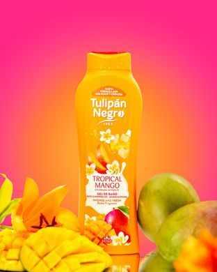 Гель для ванны и душа ТРОПИЧЕСКОЕ МАНГО - TULIPAN NEGRO BATH & SHOWER GEL Tropical Mango, 650 мл
